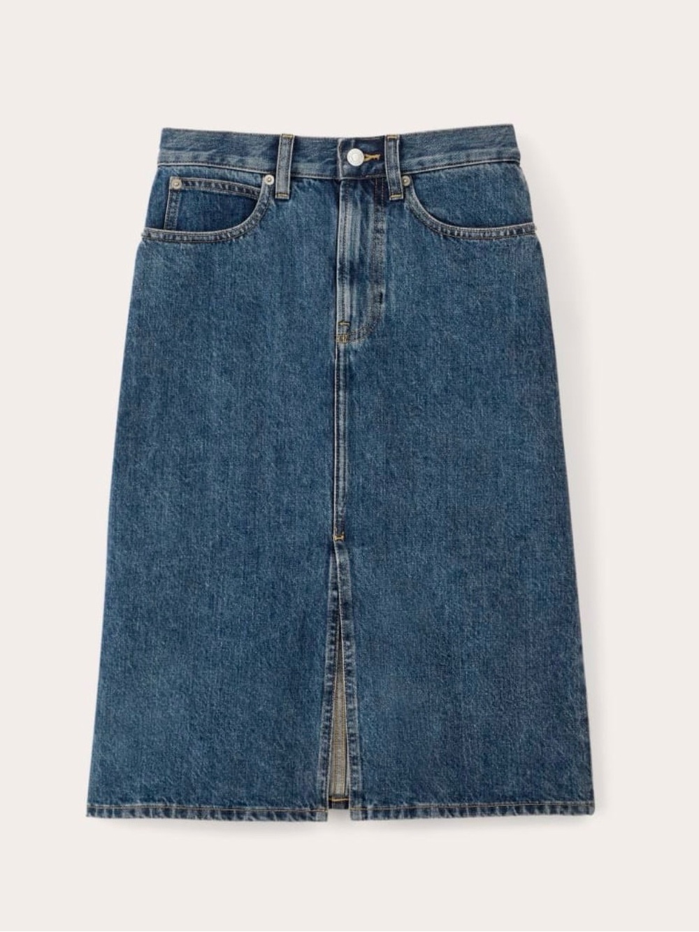 Everlane 100% Organic cotton Denim Denim Midi Skirt